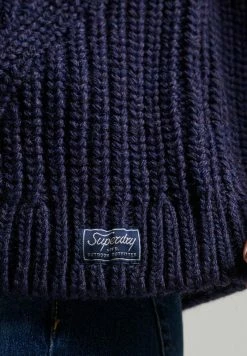 Superdry SLOUCHY STITCH ROLL NECK - Jumper - Navy Marl Dark Grey -Superdry Shop 00352c08656e4d368c83cd6924cbed99