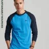 Superdry VINTAGE BASEBALL - Long Sleeved Top - Royal Blue