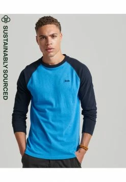 Superdry VINTAGE BASEBALL - Long Sleeved Top - Royal Blue