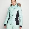 Superdry SNOW LUXE PUFFER - Ski Jacket - Light Blue