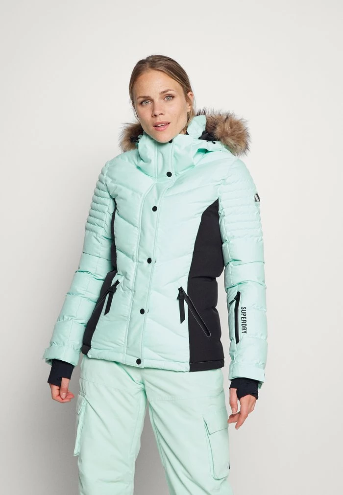Superdry SNOW LUXE PUFFER - Ski Jacket - Light Blue 1 Superdry SNOW LUXE PUFFER - Ski Jacket - Light Blue