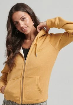 Superdry Zip-up Sweatshirt - Ochre Marl