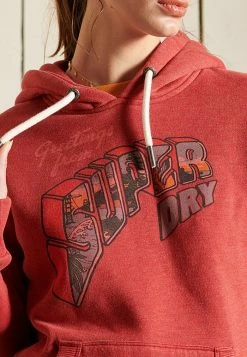 Superdry HERITAGE - Hoodie - Hike Red -Superdry Shop 00f98ccc37a444dba9dac22e5649af70