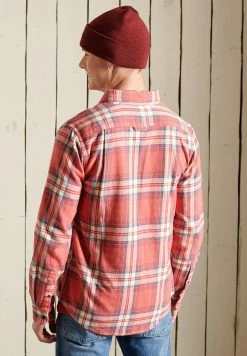 Superdry HERITAGE LUMBERJACK - Shirt - Mottled Dark Red -Superdry Shop 010f0a0a866340f8861f29736372e56c