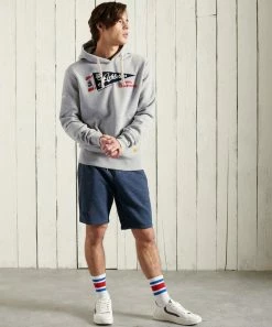 Superdry ATHLETIC ASSOCIATION CALIFORNIA GRAPHIC - Hoodie - Grey Slub