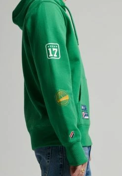 Superdry COLLEGE VARSITY ARCH MONO - Hoodie - Oregon Green -Superdry Shop 0150e74fa11441b4a8ab36d216020925