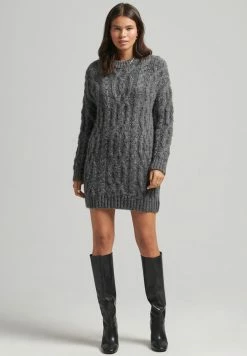 Superdry Jumper Dress - Charcoal Marl
