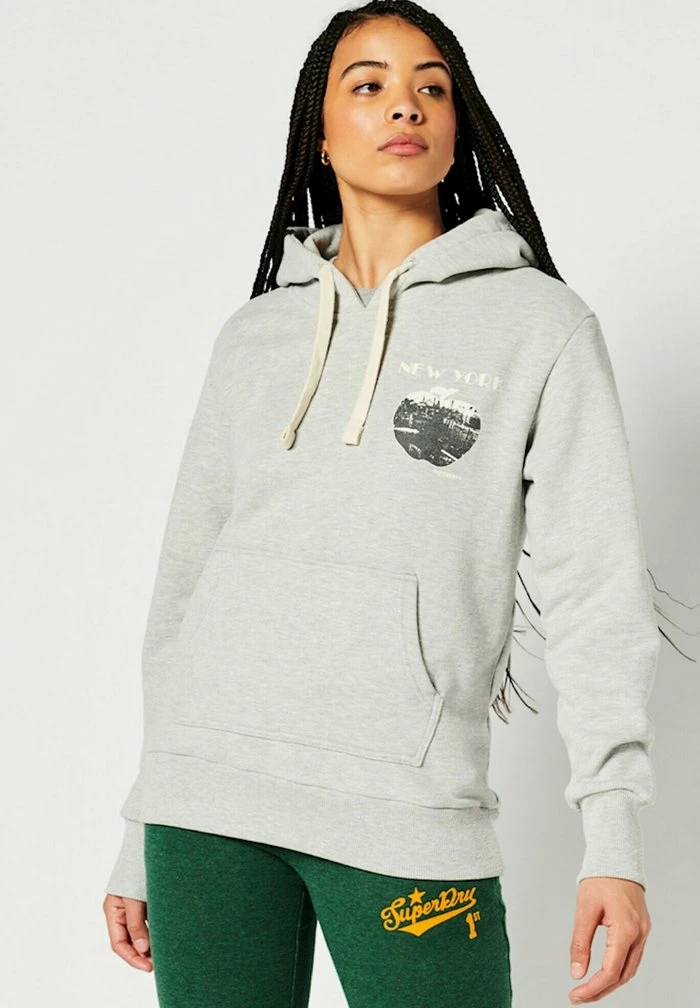 Superdry Hoodie - Light Grey Marl 1 Superdry Hoodie - Light Grey Marl