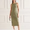 Superdry STRAP BACK - Shift Dress - Moss Khaki