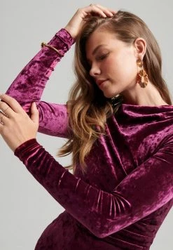 Superdry LONG SLEEVE MINI - Day Dress - Maroon Crush -Superdry Shop 0226c9bd68234dd7853fad98fe68a52d