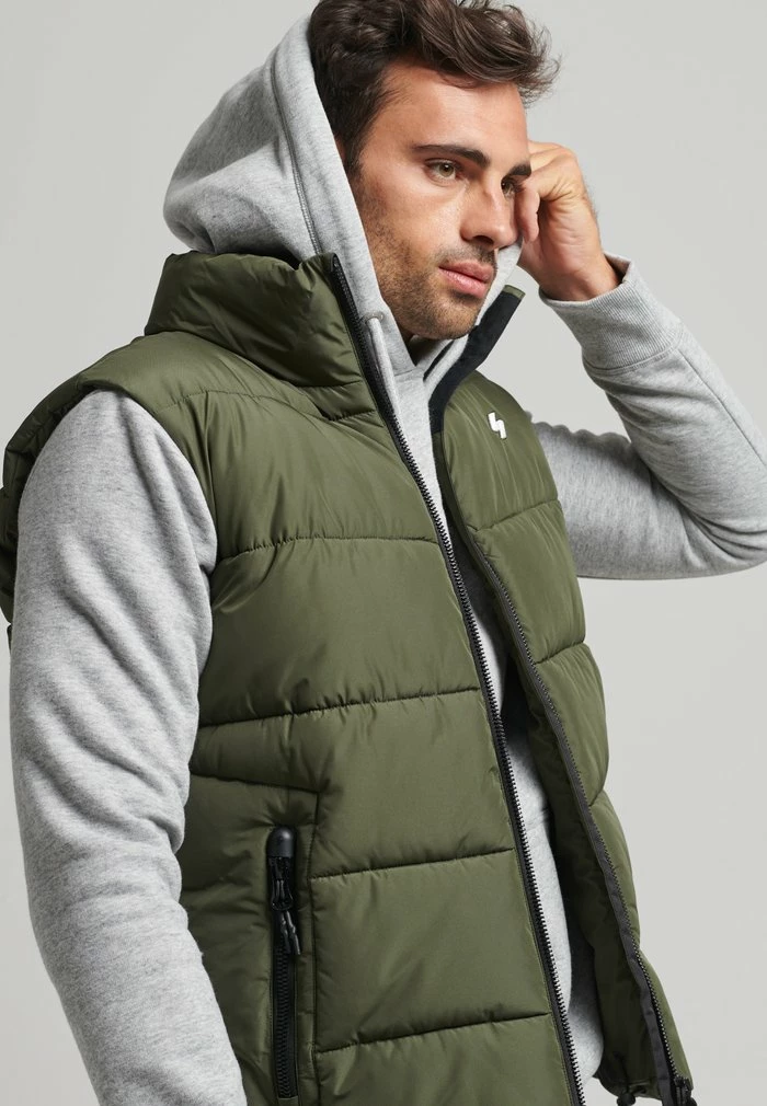 Superdry Waistcoat - Dark Moss 4 Superdry Waistcoat - Dark Moss - Image 4