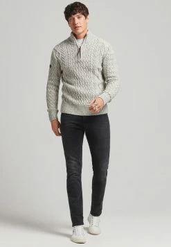 Superdry JACOB HENLEY - Jumper - Concrete Twist