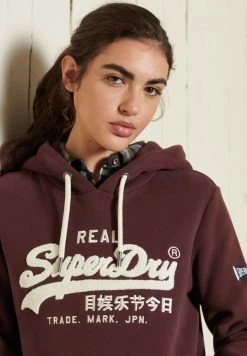 Superdry VINTAGE LOGO - Hoodie - Rich Deep Burgundy -Superdry Shop 02b42feb58344baa90b35f386c3cc405