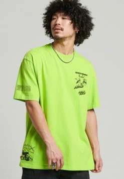 Superdry X SURPLUS GRAPHIC - Print T-shirt - Lime Green