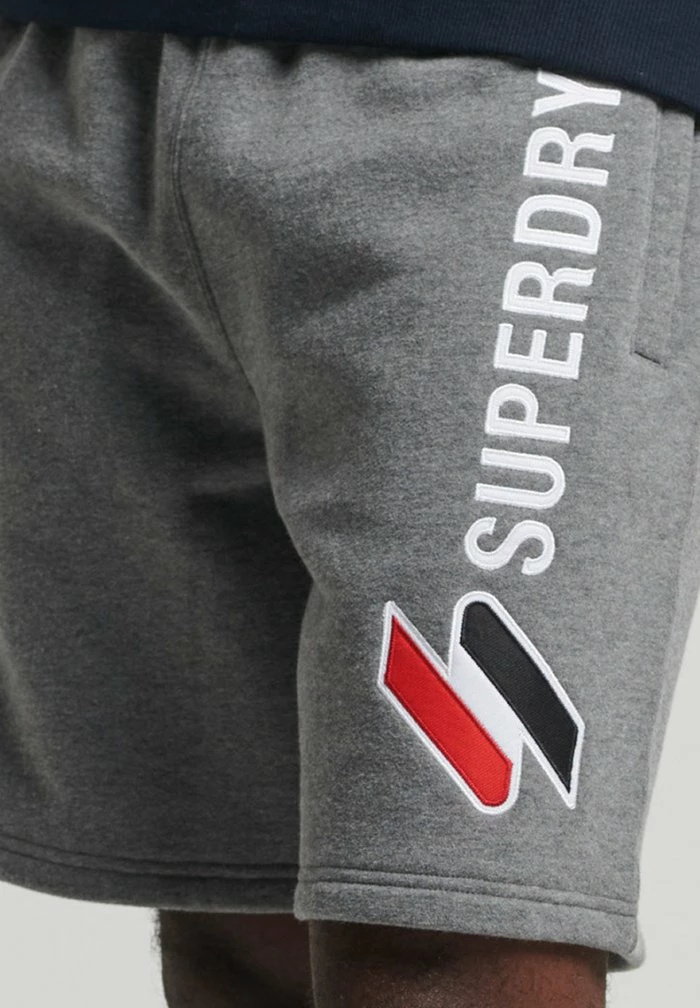 Superdry APPLIQUE - Shorts - Dark Charcoal Marl 1 Superdry APPLIQUE - Shorts - Dark Charcoal Marl