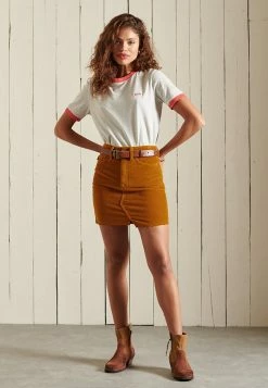 SUPERDRY - Denim Skirt - Turmeric Tan Cord -Superdry Shop 032cd3ba7f2b47b793053b74b592adac