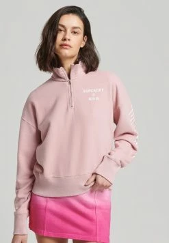 Superdry CODE CORE SPORT HALF-ZIP - Sweatshirt - Soft Pink