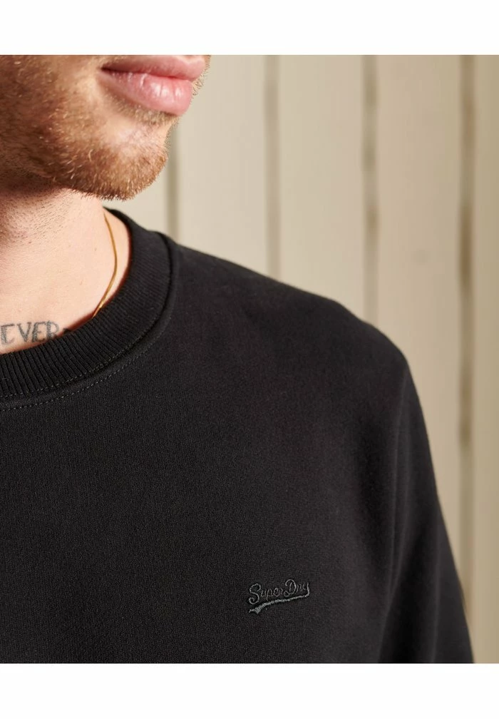 Superdry VINTAGE LOGO CREW - Sweatshirt - Black 4 Superdry VINTAGE LOGO CREW - Sweatshirt - Black - Image 4