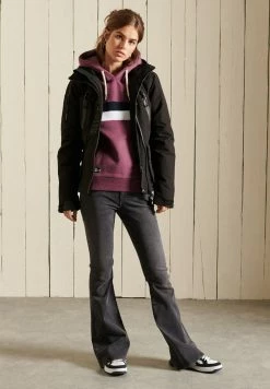 Superdry COLLEGIATE BLOCK - Hoodie - Wine Marl