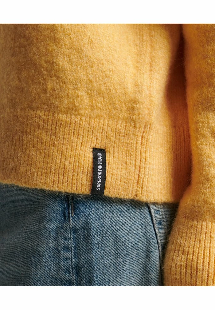 Superdry VINTAGE CLASSIC ESSENTIAL CREW - Jumper - Bright Yellow 5 Superdry VINTAGE CLASSIC ESSENTIAL CREW - Jumper - Bright Yellow - Image 5