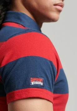 Superdry ACADEMY STRIPE - Polo Shirt - Varsity Hoop Stripe Red -Superdry Shop 0435a48d48d14d16875a344795d568a7
