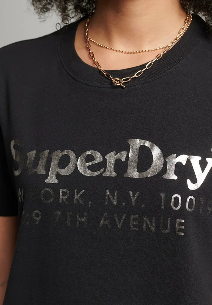 Superdry VINTAGE VENUE INTEREST - Print T-shirt - Black 2 Superdry VINTAGE VENUE INTEREST - Print T-shirt - Black - Image 2