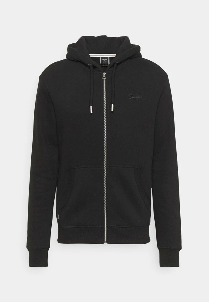 Superdry VINTAGE LOGO ZIPHOOD - Zip-up Sweatshirt - Black 4 Superdry VINTAGE LOGO ZIPHOOD - Zip-up Sweatshirt - Black - Image 4