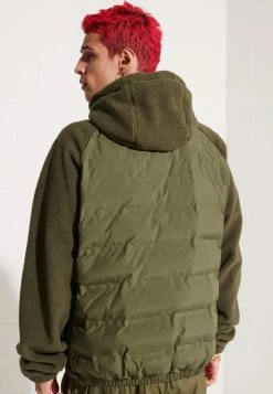 Superdry STORM HYBRID HOODIE - Zip-up Sweatshirt - Dark Moss -Superdry Shop 05183723b35e487f84ae3834c16de475