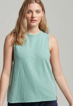 Superdry VINTAGE SURF RANCHERO VEST - Top - Green