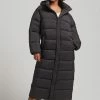 Superdry COCOON LONGLINE PUFFER - Winter Coat - Black