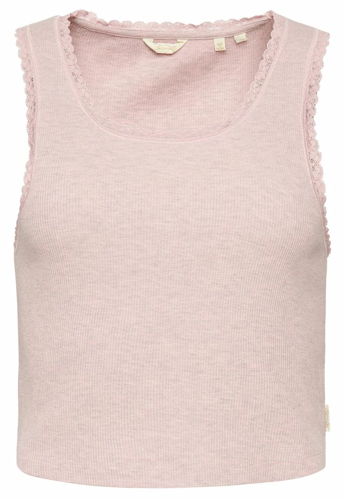 Superdry VINTAGE TRIM - Top - La Soft Pink Marl 5 Superdry VINTAGE TRIM - Top - La Soft Pink Marl - Image 5