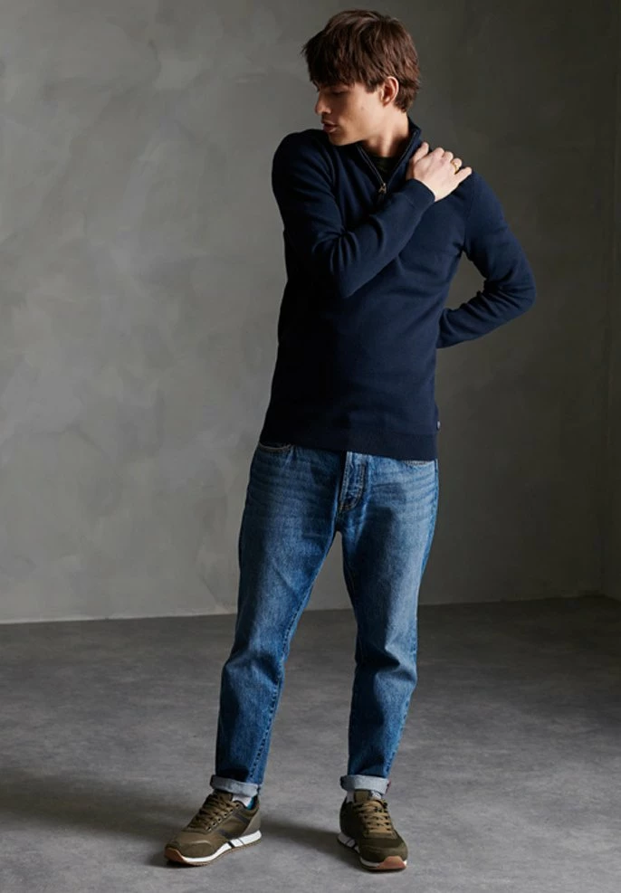 SUPERDRY ORANGE LABEL COTTON HENLEY JUMPER - Jumper - Classic Navy 2 SUPERDRY ORANGE LABEL COTTON HENLEY JUMPER - Jumper - Classic Navy - Image 2