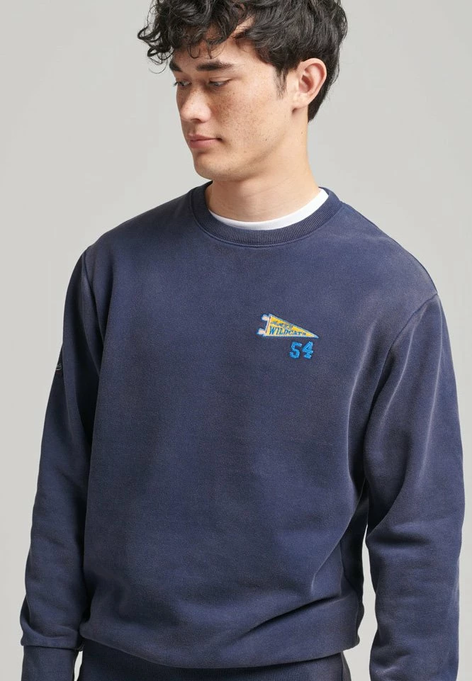 Superdry VINTAGE COLLEGIATE CREW - Sweatshirt - Rich Navy 1 Superdry VINTAGE COLLEGIATE CREW - Sweatshirt - Rich Navy