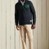 Superdry FIELD HALF ZIP - Sweatshirt - Eclipse Navy