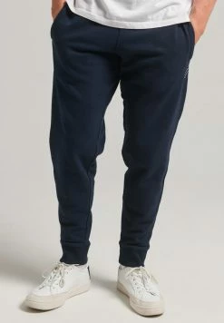 Superdry ESSENTIAL TAPERED - Tracksuit Bottoms - Deep Navy