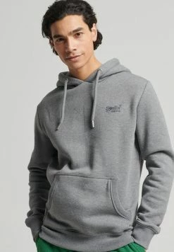 Superdry VINTAGE EMB ECLIPSE - Hoodie - Rich Charcoal Marl