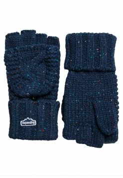 Superdry Mittens - Deep Navy Tweed