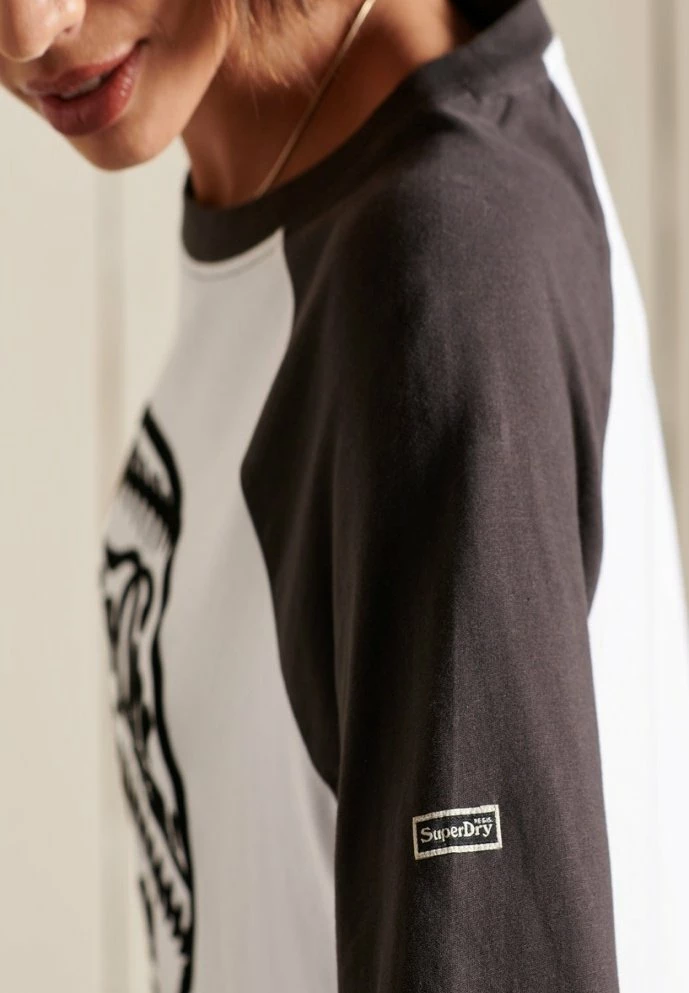 Superdry RAGLAN - Long Sleeved Top - Optic 3 Superdry RAGLAN - Long Sleeved Top - Optic - Image 3