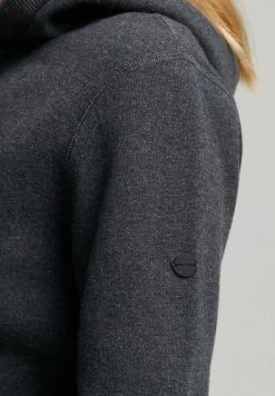 Superdry ESSENTIAL - Zip-up Sweatshirt - Tar Mega Marl -Superdry Shop 0798f1e38c5d4eec9ebec1e31c58f6bf