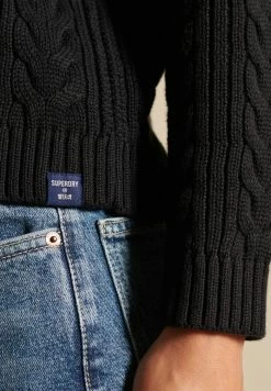 Superdry Dropped Shoulder - Jumper - Black -Superdry Shop 07de82de1c8542aea76ffdd554c5cbee