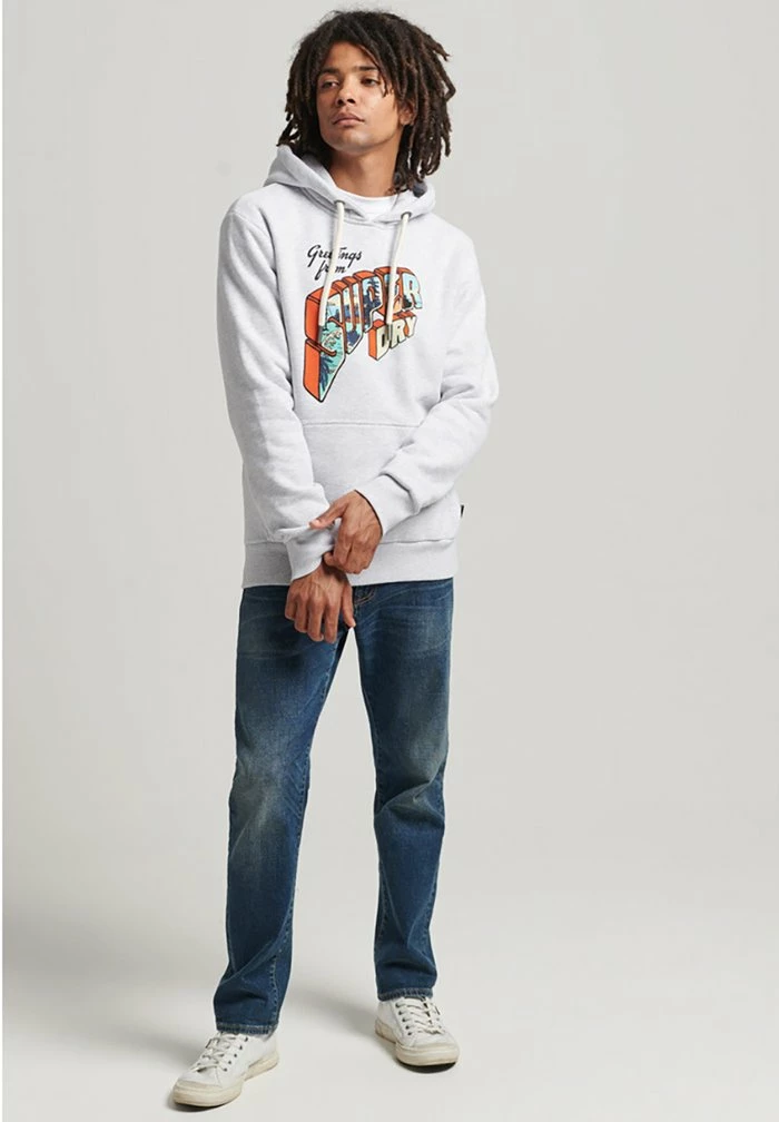 Superdry Hoodie - Glacier Grey Marl 2 Superdry Hoodie - Glacier Grey Marl - Image 2