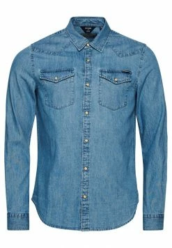 Superdry VINTAGE - Shirt - Light Wash -Superdry Shop 07f5bf3a769f4029a5de1fe942ebeee6