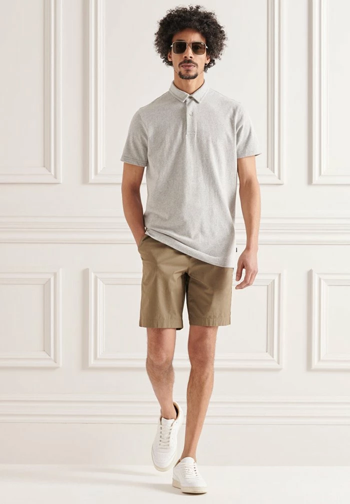 Superdry STUDIOS - Polo Shirt - Mid Marl 1 Superdry STUDIOS - Polo Shirt - Mid Marl