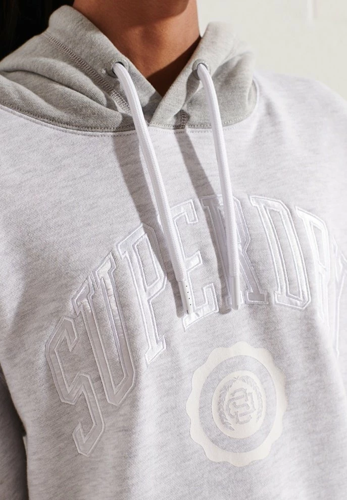 Superdry VARSITY ARCH - Hoodie - Ice Marl 3 Superdry VARSITY ARCH - Hoodie - Ice Marl - Image 3