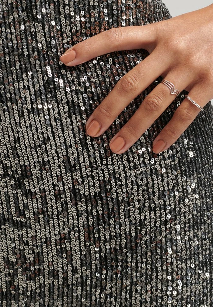 Superdry SPARKLY CAMI MINI - Cocktail Dress / Party Dress - Charcoal Grey Sequin 5 Superdry SPARKLY CAMI MINI - Cocktail Dress / Party Dress - Charcoal Grey Sequin - Image 5