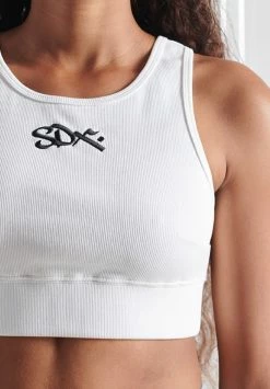 Superdry SDX LIMITED EDITION CROP - Top - Optic -Superdry Shop 08aaa192ba6943f490d2e2f22b494477