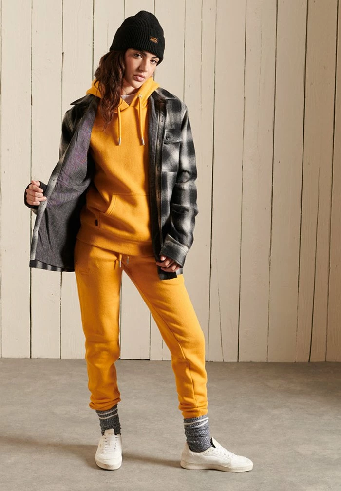 Superdry VINTAGE LOGO EMBROIDERED - Hoodie - Turmeric Marl 1 Superdry VINTAGE LOGO EMBROIDERED - Hoodie - Turmeric Marl