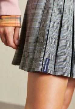 Superdry A-line Skirt - Grey Check -Superdry Shop 08f6a92ab39c4b14a27e947ba8cb915e