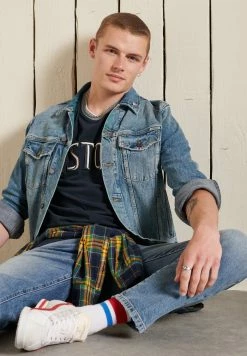 Superdry COLLEGIATE - Basic T-shirt - Eclipse Navy -Superdry Shop 08fc1ac83bd5419abed288510e21d8c3