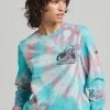 Superdry INTO THE WOODS - Sweatshirt - Glacier Grey Marl Tie Dye